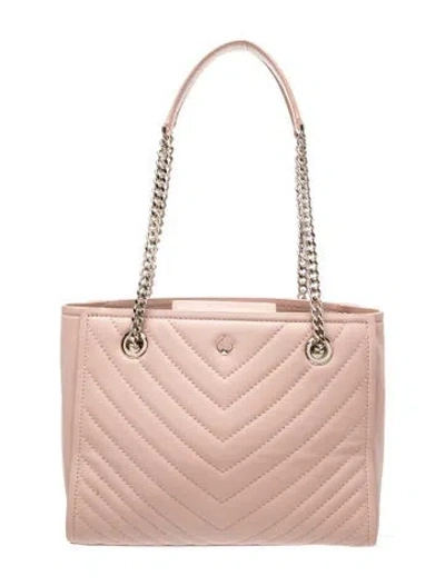 Pre-owned Kate Spade Chevron Tote In Pink