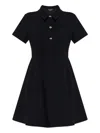 Kate Spade Clover-button Mini Dress In Black