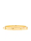 Kate Spade Clover-embellished Bangle Bracelet In Gold