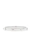 Kate Spade Clover-embellished Bangle Bracelet In Metallic