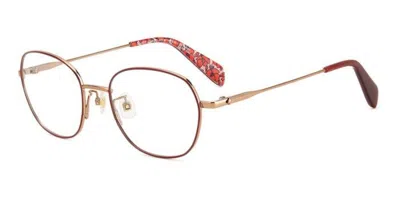 Kate Spade Clover/f Asian Fit C9a Women's Glasses Gold Size 51 - Free Lenses - Blue Light Block Available In Metallic