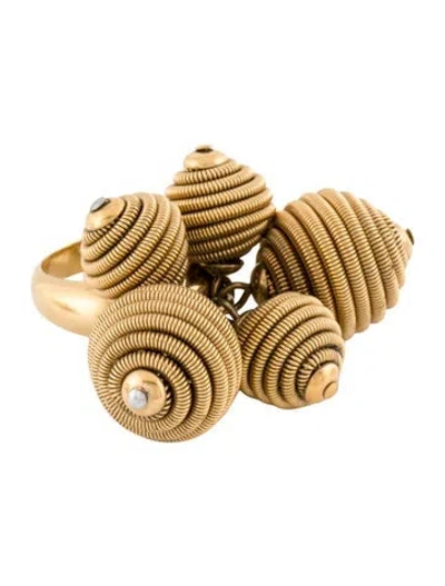 Pre-owned Kate Spade Cluster Ball Cocktail Ring In Multi
