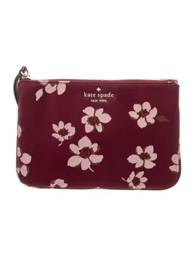 Pre-owned Kate Spade Clutch In Burgundy
