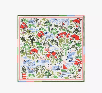 Kate Spade Coastal Scene Silk Square Scarf