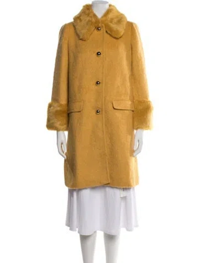 Pre-owned Kate Spade Coat In Yellow