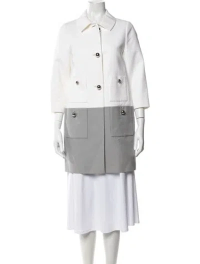 Pre-owned Kate Spade Colorblock Pattern Coat In Multi
