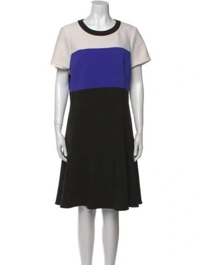 Pre-owned Kate Spade Colorblock Pattern Knee-length Dress In Black