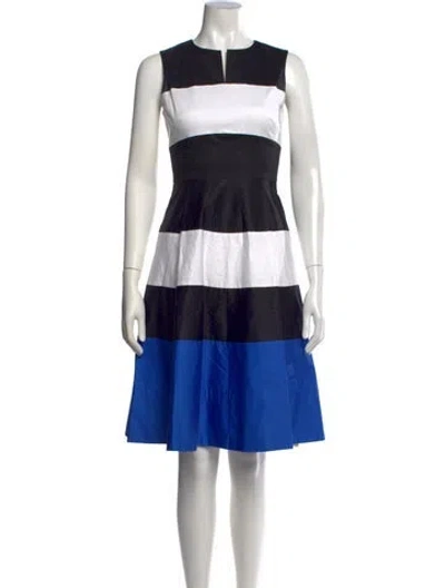 Pre-owned Kate Spade Colorblock Pattern Knee-length Dress In Black