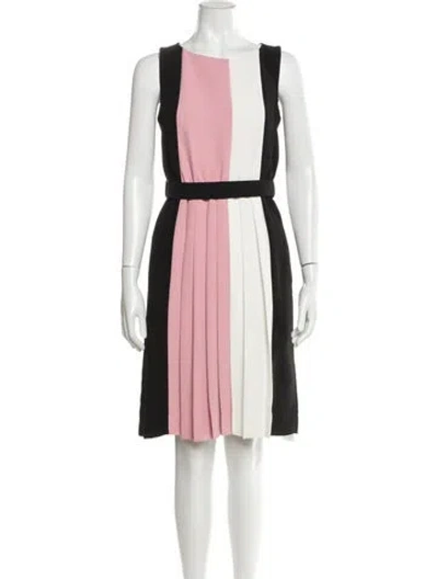 Pre-owned Kate Spade Colorblock Pattern Knee-length Dress In Pink