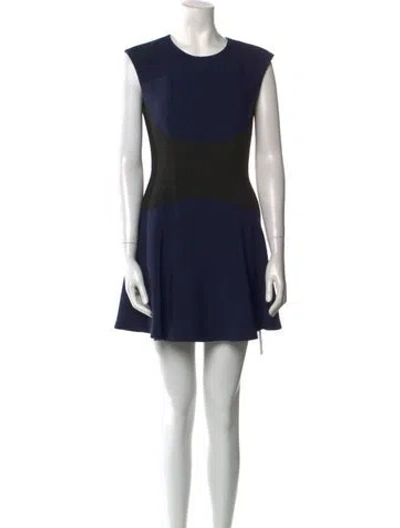 Pre-owned Kate Spade Colorblock Pattern Mini Dress In Blue