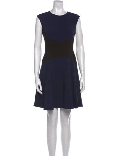 Pre-owned Kate Spade Colorblock Pattern Mini Dress In Blue