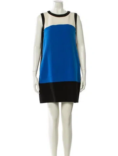 Pre-owned Kate Spade Colorblock Pattern Mini Dress In Multi