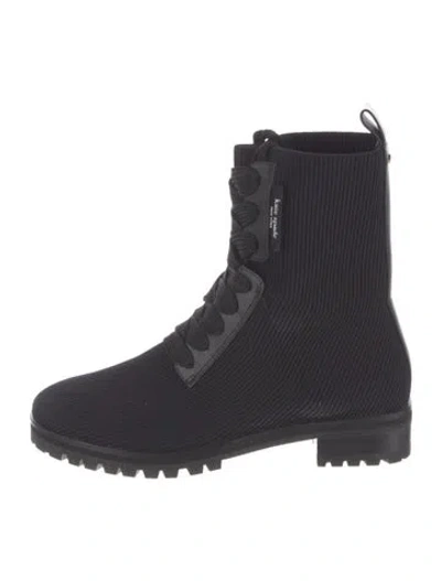 Pre-owned Kate Spade Combat Boots In Black