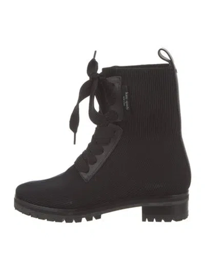 Pre-owned Kate Spade Combat Boots In Black