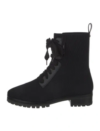 Pre-owned Kate Spade Combat Boots In Black