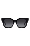 Kate Spade Constance 53mm Gradient Cat Eye Sunglasses In Black/ Grey Shaded