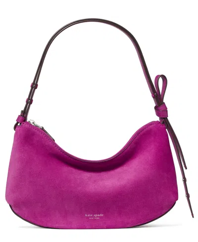Kate Spade Convertible Suede Medium Shoulder Handbag In Purple