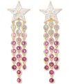 Kate Spade Cosmos Star Fringe Earrings In Red Multi