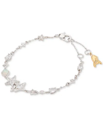 Kate Spade Cosmos Two-tone Cubic Zirconia & Stone Star Flex Bracelet In Neutral Mu
