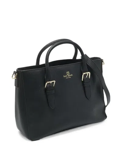 Pre-owned Kate Spade Cove Street Buckle-detail Tote Bag In Black