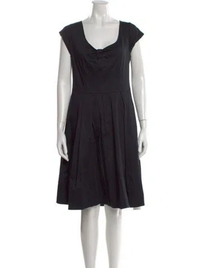 Pre-owned Kate Spade Cowl Neck Knee-length Dress In Black