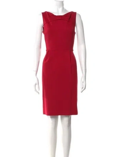 Pre-owned Kate Spade Cowl Neck Knee-length Dress In Red
