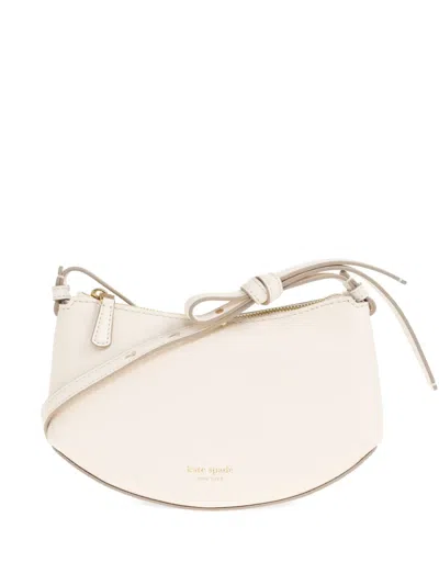 Kate Spade Crescent Leather Corss Body Bag In Neutral