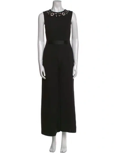 Pre-owned Kate Spade Crew Neck Jumpsuit In Black