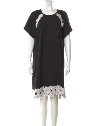 Pre-owned Kate Spade Crew Neck Knee-length Dress In Black