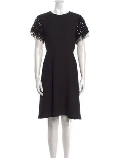 Pre-owned Kate Spade Crew Neck Knee-length Dress In Black