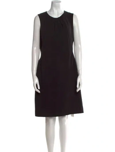 Pre-owned Kate Spade Crew Neck Knee-length Dress In Black