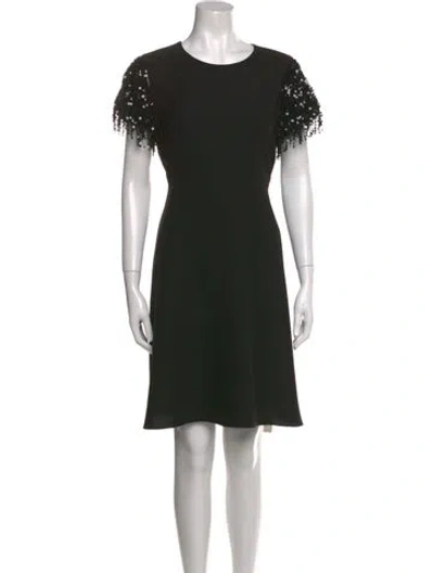 Pre-owned Kate Spade Crew Neck Knee-length Dress In Black