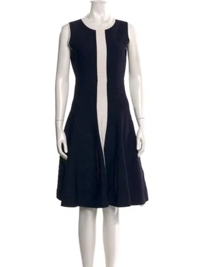 Pre-owned Kate Spade Crew Neck Knee-length Dress In Black