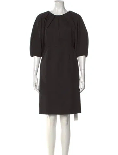 Pre-owned Kate Spade Crew Neck Knee-length Dress In Black