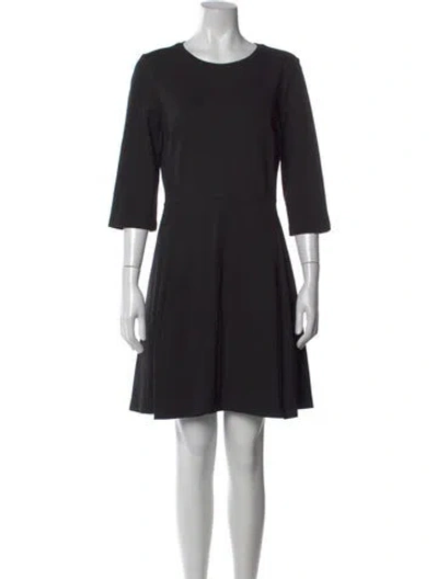 Pre-owned Kate Spade Crew Neck Knee-length Dress In Black