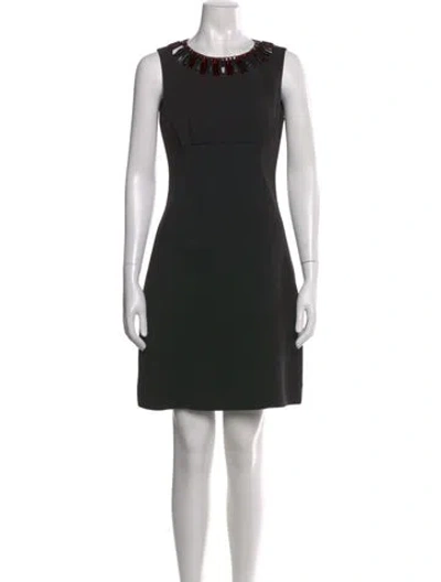 Pre-owned Kate Spade Crew Neck Knee-length Dress In Black