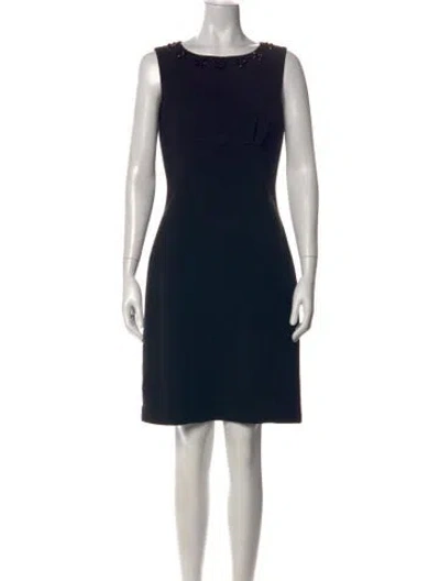 Pre-owned Kate Spade Crew Neck Knee-length Dress In Black