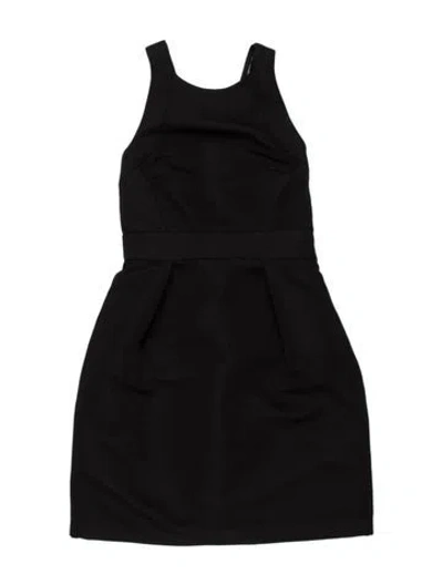 Pre-owned Kate Spade Crew Neck Knee-length Dress In Black