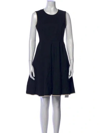 Pre-owned Kate Spade Crew Neck Knee-length Dress In Black