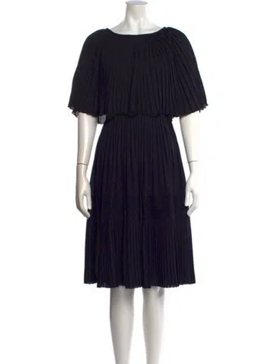 Pre-owned Kate Spade Crew Neck Knee-length Dress In Black