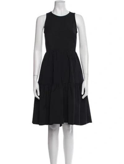 Pre-owned Kate Spade Crew Neck Knee-length Dress In Black