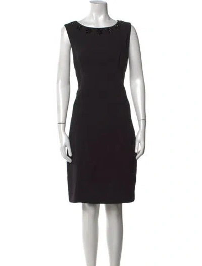 Pre-owned Kate Spade Crew Neck Knee-length Dress In Black