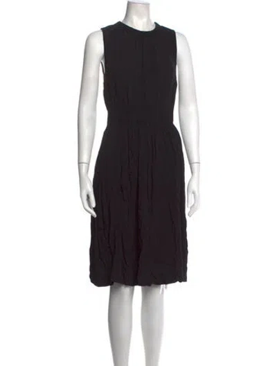 Pre-owned Kate Spade Crew Neck Knee-length Dress In Black