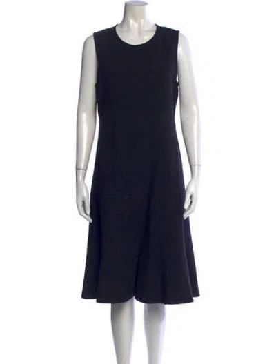 Pre-owned Kate Spade Crew Neck Knee-length Dress In Black/blue