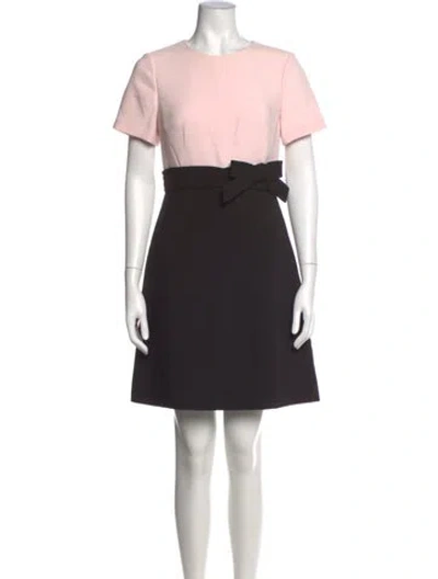 Pre-owned Kate Spade Crew Neck Knee-length Dress In Black/pink