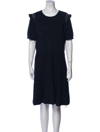 Pre-owned Kate Spade Crew Neck Knee-length Dress In Blue