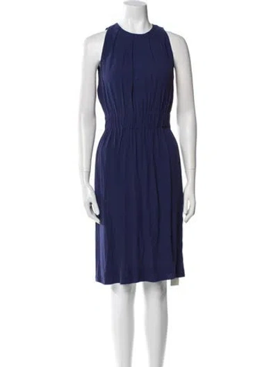 Pre-owned Kate Spade Crew Neck Knee-length Dress In Blue