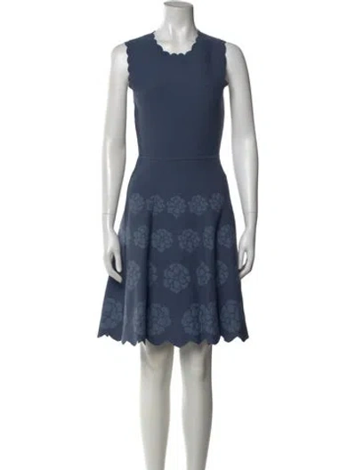 Pre-owned Kate Spade Crew Neck Knee-length Dress In Blue