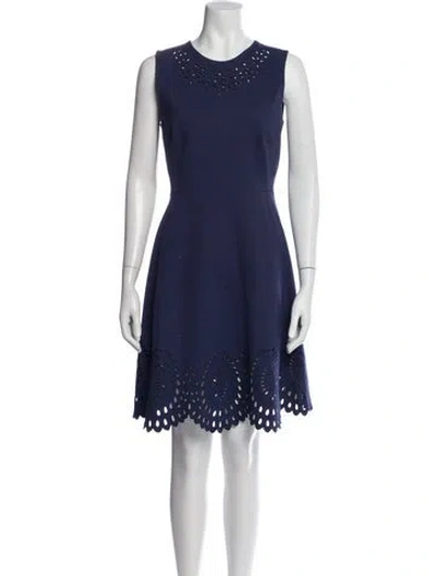Pre-owned Kate Spade Crew Neck Knee-length Dress In Blue