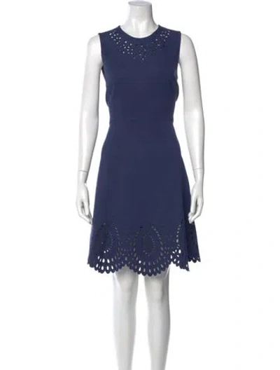 Pre-owned Kate Spade Crew Neck Knee-length Dress In Blue